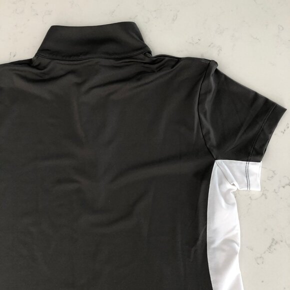 Maggie Lane Athletic Short Slv 1/4 Snap Hi Neck Golf Shirt Grey Wht Pink Sz S - Picture 5 of 10